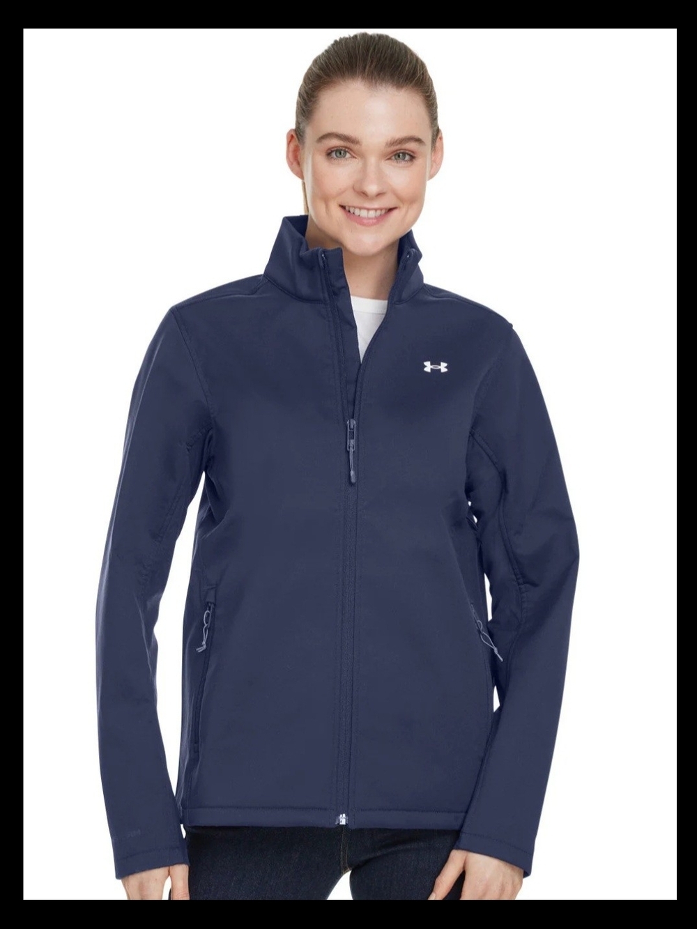 Under Armour Women's Navy Softshell Jacket LG 1458